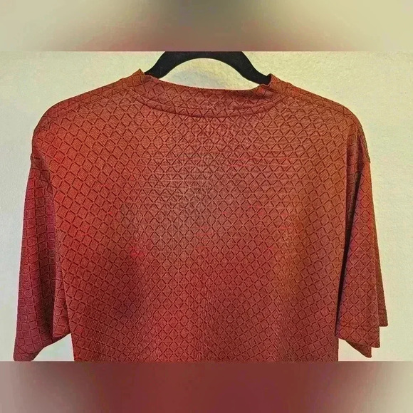 Antonio Gabrieli Men's Shirt Rich Red Maroon Made in Italy Y2k - Picture 3 of 7